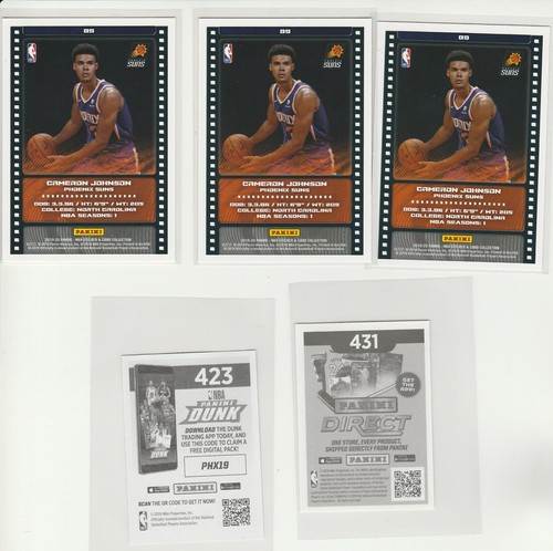 CAMERON JOHNSON 2019-20 STICKER COLLECTION ROOKIE LOT (5) ORANGE FOIL RC #'D /99 - Picture 2 of 2