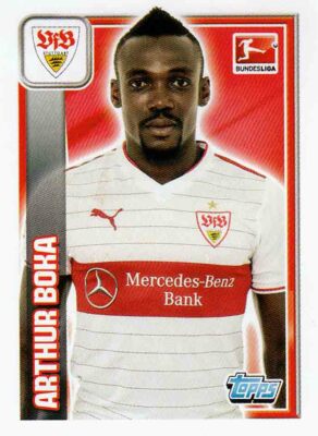 Topps Bundesliga 2013/2014 Sticker Nr. 250 Arthur Boka VfB Stuttgart Bild NEU
