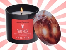 Scent Market First Sip of Diet Cola Scented Jar Candle Christmas Gift 5.2 OZ