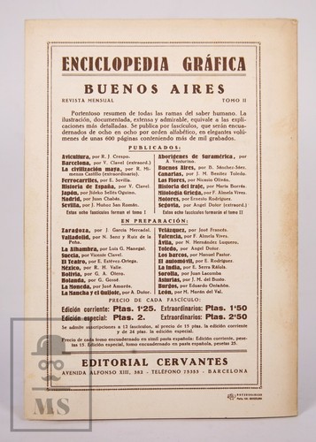 1930 Spanish Publication - Buenos Aires. Graphic Encyclopedia - Cervantes - Picture 7 of 7