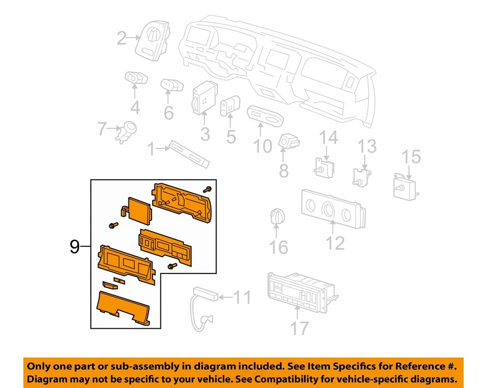 Medidor de velocímetro usado se adapta a: Ford Crown Victoria Cluster 2010 analógico MPH policía Foto 2 de 4