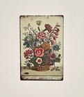Floral Metal Wall Plaque 30 x 20 cm