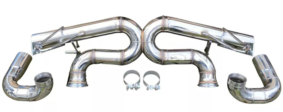 Performance TIG Weld Dual X Design Strait Pipe Exhaust Kit for R8 08 15 5.2 V10