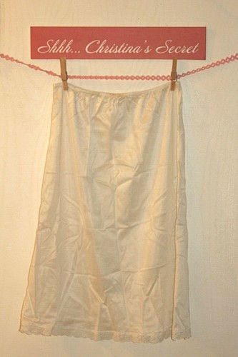 VINTAGE 80s Half Slip Antron III Nylon White Lace Sz M * VG - Picture 2 of 4