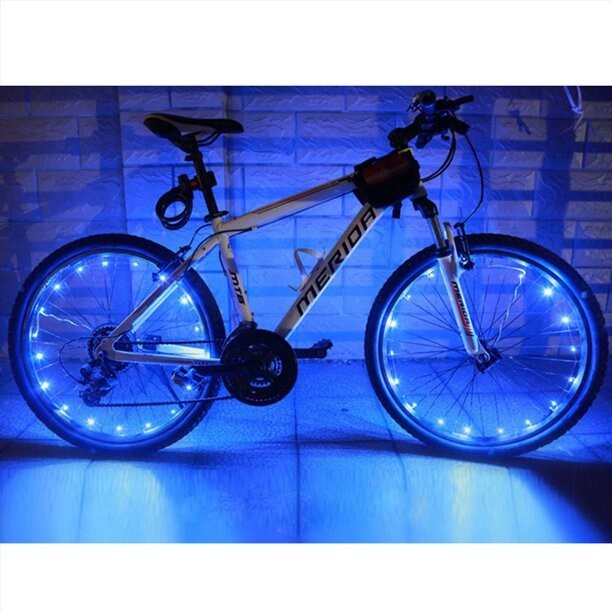 USB Rechargeable Bright LED Bicycle Bike Wheel Light Strip Decoration ...