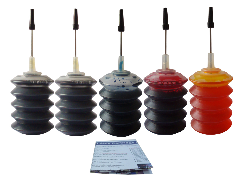 ND R@ 5X250ml Kit De Recarga De Tinta Para PG-240 CL-241 PG-240XL CL-241XL Para Uso Con PIXMA MX372 MX392 MX432 MX439 MX452 MX459 MX512 MX522 MX532 4 Jeriges Gratis - Foto 4