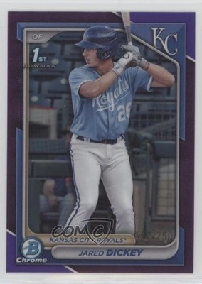 2024 Bowman Chrome Prospects Purple Refractor /250 Jared Dickey #BCP-19 14md