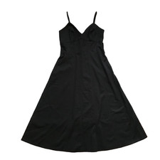 NWT Carolina Herrera Lola Dre Midi Dress Womens 10 Black Sleeveless A-Line NEW