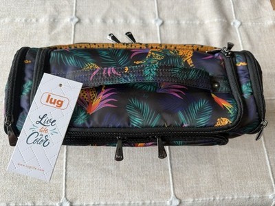 Lug Trolley Cosmetic Toiletry Case Bag NWT Wildlife Jungle Black Leopard Floral