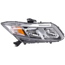 Passenger Side Headlight For Honda Civic 2013-2015 Coupe Sedan Halogen W Bulb