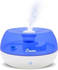 Crane EE-5951 Ultrasonic Cool Mist Humidifier 0.2 Gal Blue  White   Quiet Baby