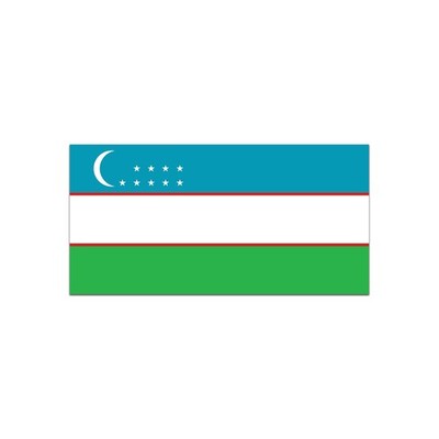 Uzbek Flag Sticker Decal
