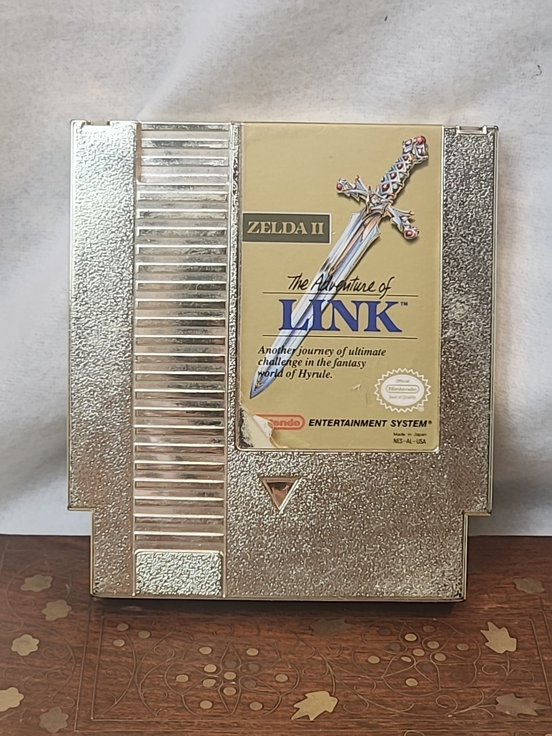 Zelda 2 The Adventure of Link Game Nintendo NES Gold Cartridge Working Priority