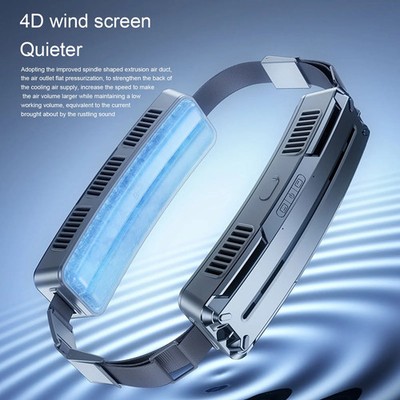 Wearable Waist Fan Multifunctional 3 Speeds Adjustable Ice Compress Efficient Wi
