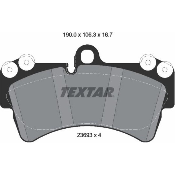 Textar 2369302 Bremsbelagsatz FüR Porsche Audi VW Q7 Cayenne Touareg 4LB 9PA-image