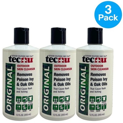 Tecnu Original Outdoor Skin Cleanser Removes Poison Ivy & Oak Oils 12 fl oz 3 P