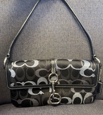 Black And Silver Coach Optic Bag 