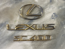 92-96 Genuine Lexus Sc400 Rear Trunk Plastic Gold Badge Emblems 92-96 Genuine Lexus Sc400 Rear Trunk Plastic Gold Badge Emblems