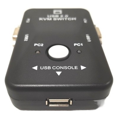 2 Port USB 2 0 KVM Switch mit hoher Auflösung 1080P für zwei PCs Steuerung