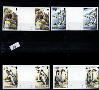 / 2X SOUTH GEORGIA AND S. SANDWICH ISL MNH IMPERF PENGUINS