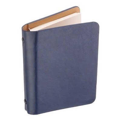 6 Ring Binder Cover,A7 Leder Notizbuch Binder mit 50 Blatt Papier,Blau