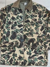60’s Sears Vintage Activewear Camouflage Jacket Men’s M/L Button Up Zip Tail