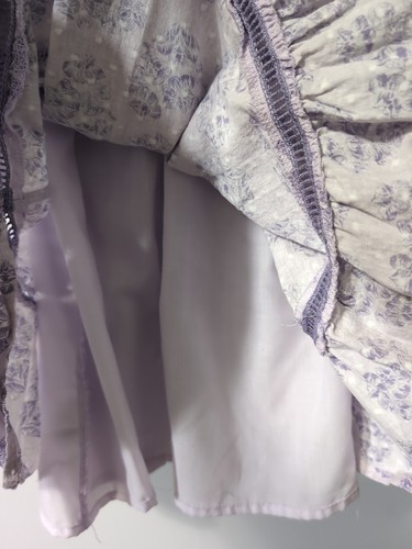 Joie Girls Dress Purple Floral Lavender Short Sleeve Ruffles Textured Size 7 - Picture 5 of 5