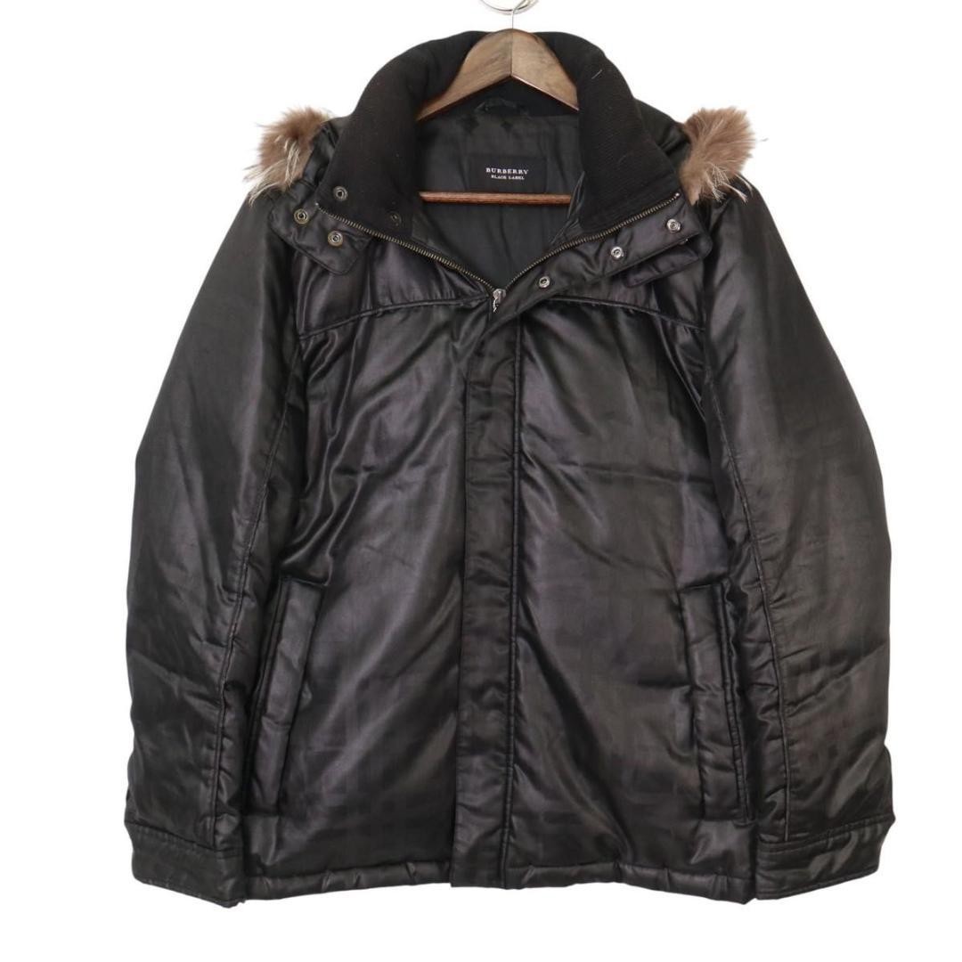 BURBERRY BLACK LABEL Down Jacket Size L Black From Japan