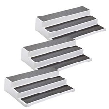 3pcs/pack Non Skid 3 Tier Lazy Susan White Grey Silicon Surface Spice Racks K...
