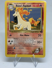 blaine's rapidash pokemon card value Pokemon TCG: Rapidash 44/64 Jungle & Blaine's Ponyta 64/132- LP- WOTC-  Unlimited