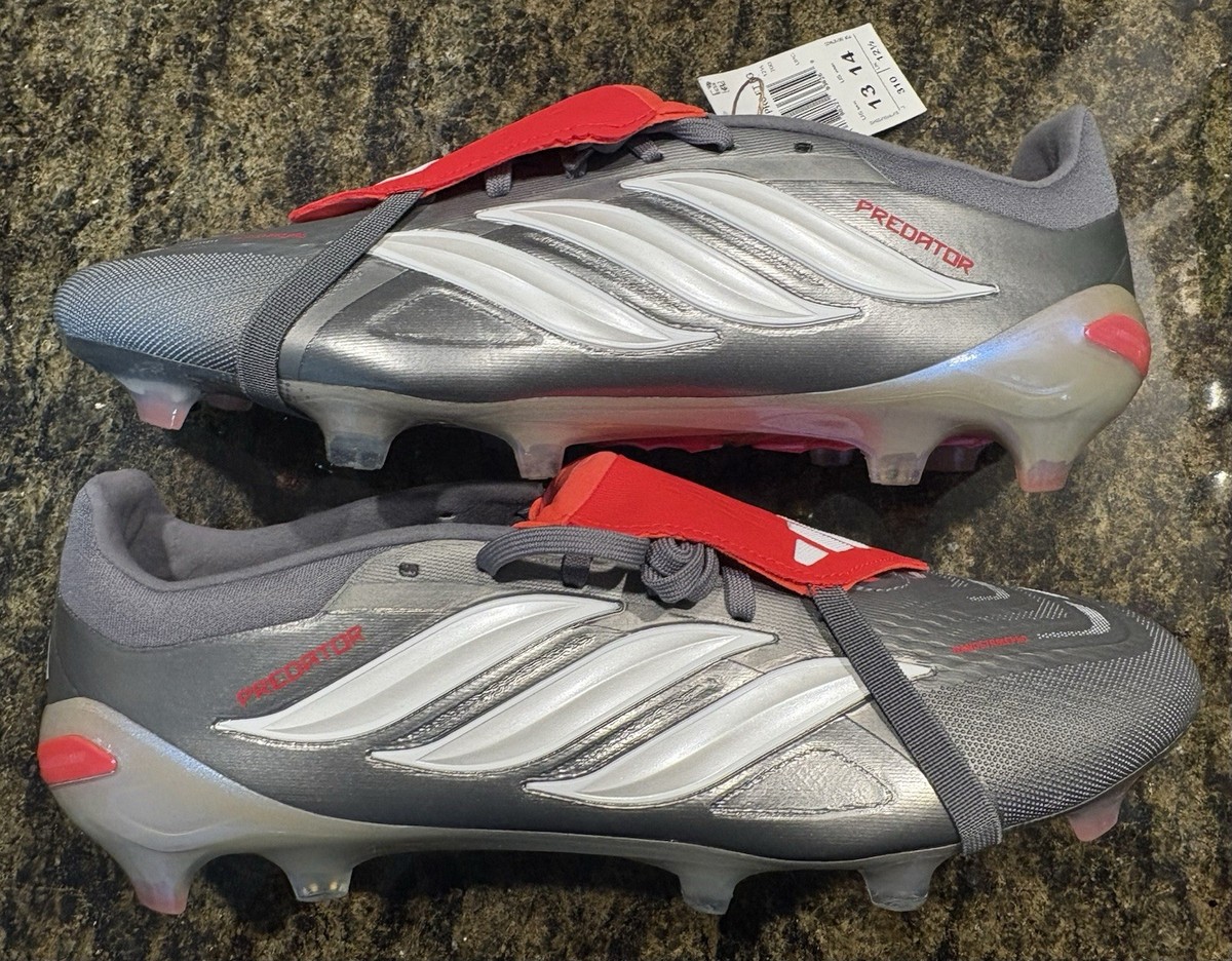 Men's Adidas Predator Pro Tongue FG Football Soccer Cleats Grey