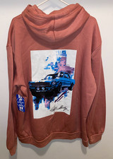 Ford Mustang Cobra Shelby Pink Logo Men's Hooded Sweatshirt Hoodie XL Fleece NWT