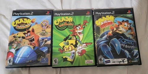 Lot Of 3 Crash Bandicoot Games PS2 | Nitro Kart Twinsanity Crash of the Titans