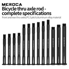 Meroca Mtb Thru Axle 12mm 15mm P1.5 100 110 142 148 Bike Hub Fork Shaft