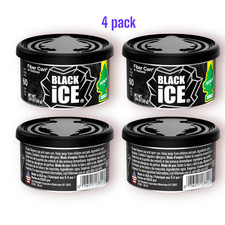 Car Air Freshener Fiber Can Long Lasting Scent Auto Home Black Ice 4 Pack