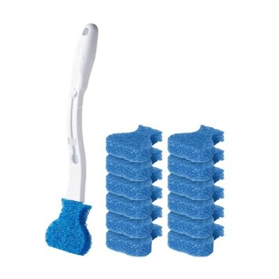 3M Scotch-Brite Disposable Toilet Bowl Cleaner Brush Handle with 12 Refills
