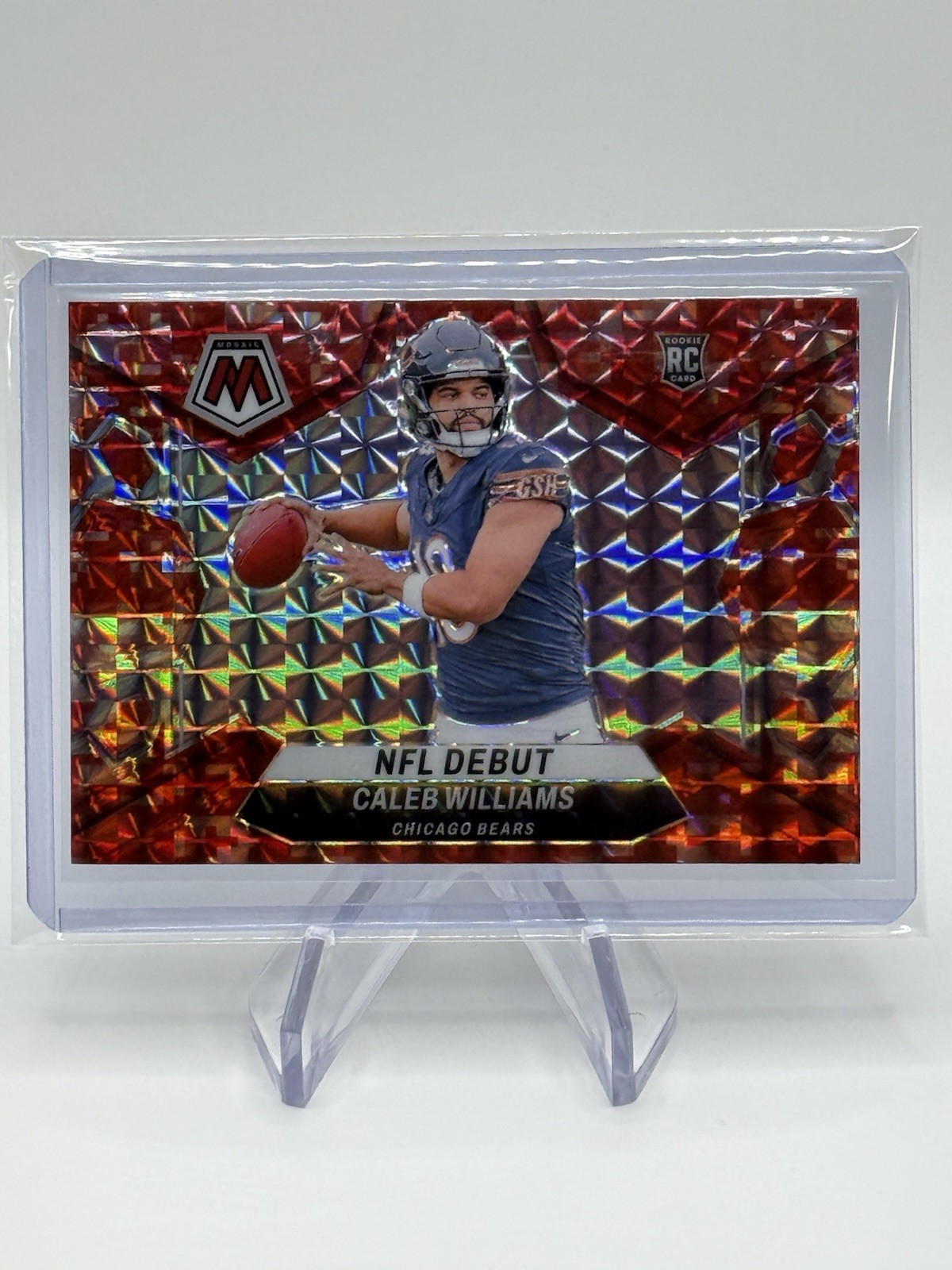 2024 Mosaic Caleb Williams RC Camo Red Prizm Rookie NFL Debut #289 Bears