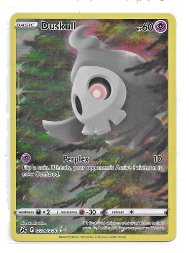 DUSKULL GG28/GG70 HOLO CROWN ZENITH GALARIAN GALLERY POKEMON NM