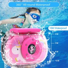 A Kids Camera Waterproof Underwater Camera 2 Inch Screen 1080P HD Digital Kids
