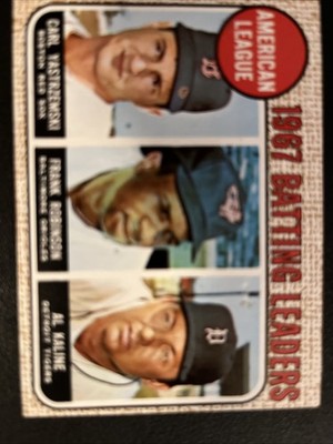 1968 Topps - League Leaders Carl Yastrzemski, Frank Robinson, Al Kaline #2