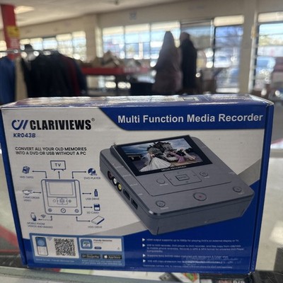 CLARIVIEWS Multi-Function Media Recorder, VHS to Digital - KR043B (New)