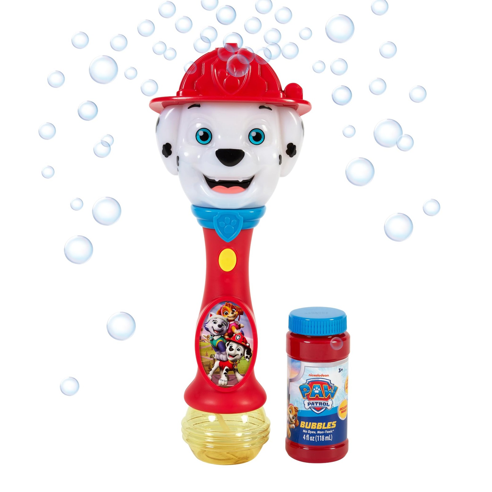 Little Kids Paw Patrol Marshall Light and Sound Musical Bubble Wand, Includes