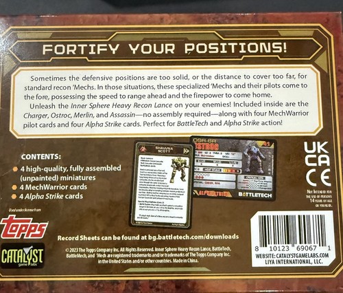 BattleTech: Mercenaries Forcepack - Lanza de reconocimiento pesado esfera interior - Imagen 2 de 2