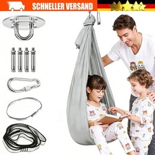 200kg Kinder Therapie Schaukel Hängematte Therapieschaukel 360°Drehend 280x150cm