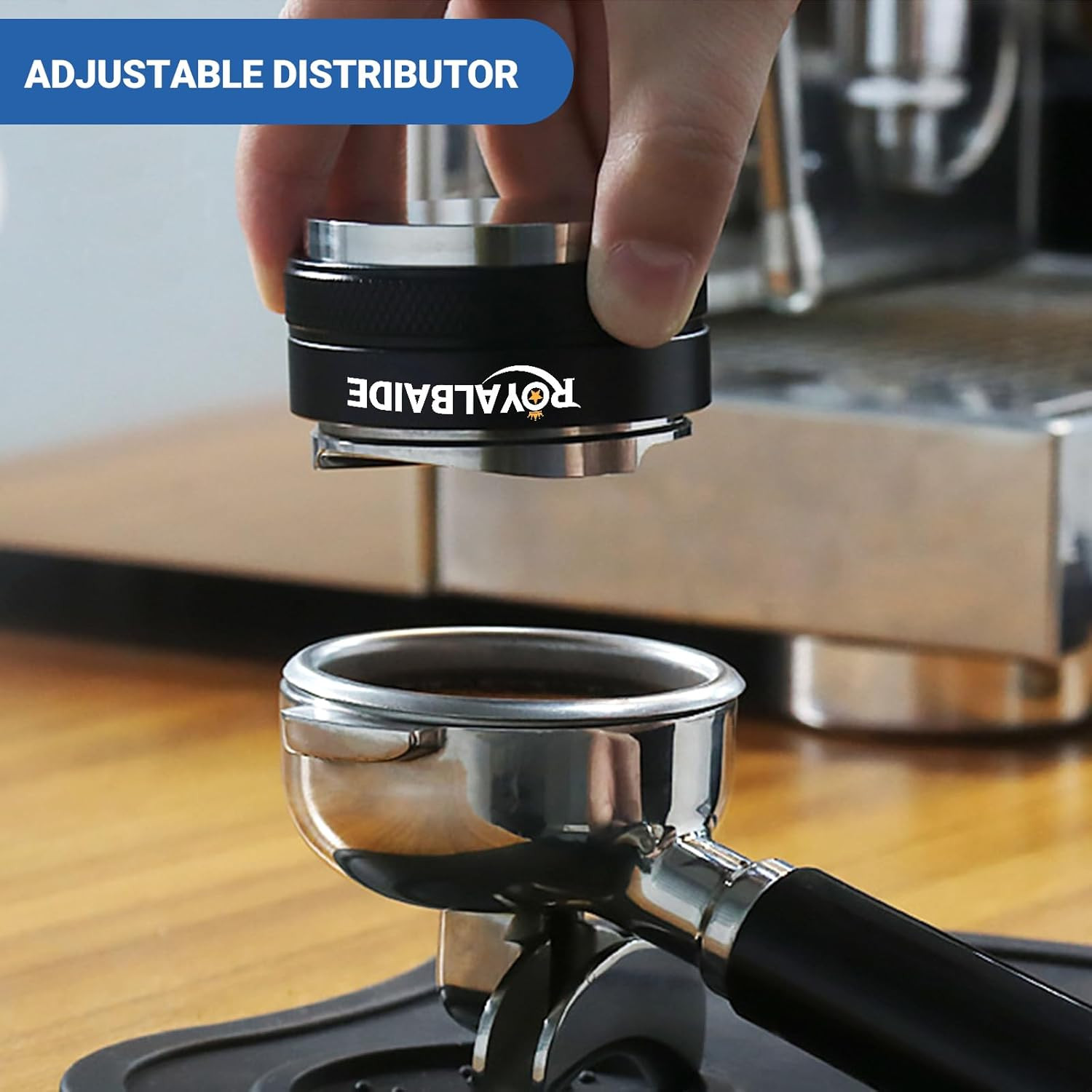 Pressino Professionale Per Caffè Espresso In Acciaio Inox, Diametro 53 Mm, Ergonomico E Pesante (560g), Per Portafiltri Da 53 Mm, Uso Domestico E Commerciale