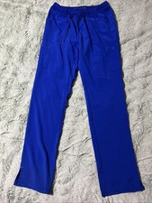 Scrubstar Women  s M Electric Blue Cargo Scrub Pants Drawstring Medical Uniform
