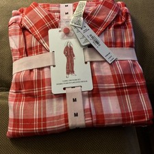 victorias secret pink flannel pajamas Set M