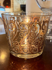 Vintage 1950&rsquo;s MCM Ice Bucket &lsquo;Spanish Gold&rsquo; Scroll