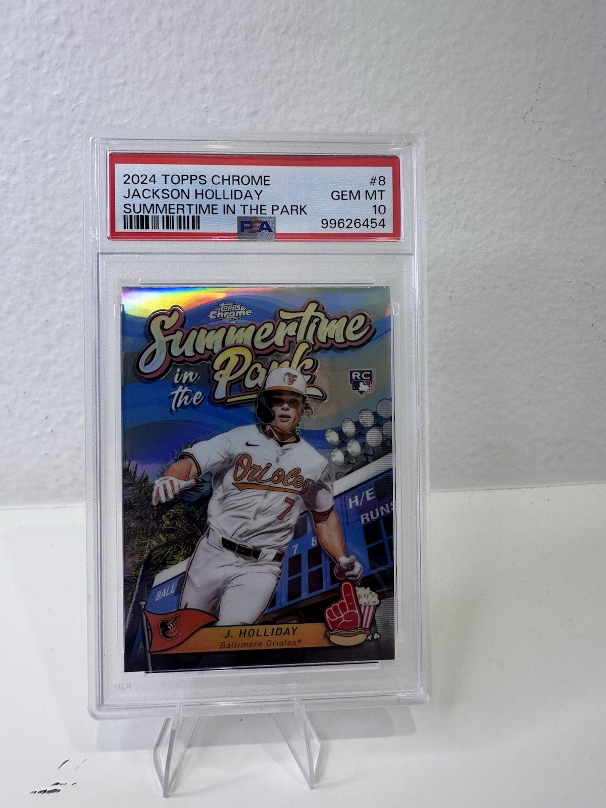 2024 Topps Chrome Jackson Holliday Summertime in the Park SITP-8 RC PSA 10