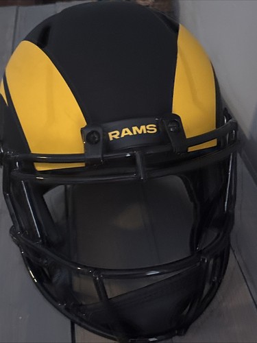 Marshall Faulk Signed Los Angeles Rams Full Size Replica Helmet COA Beckett - Picture 2 of 5